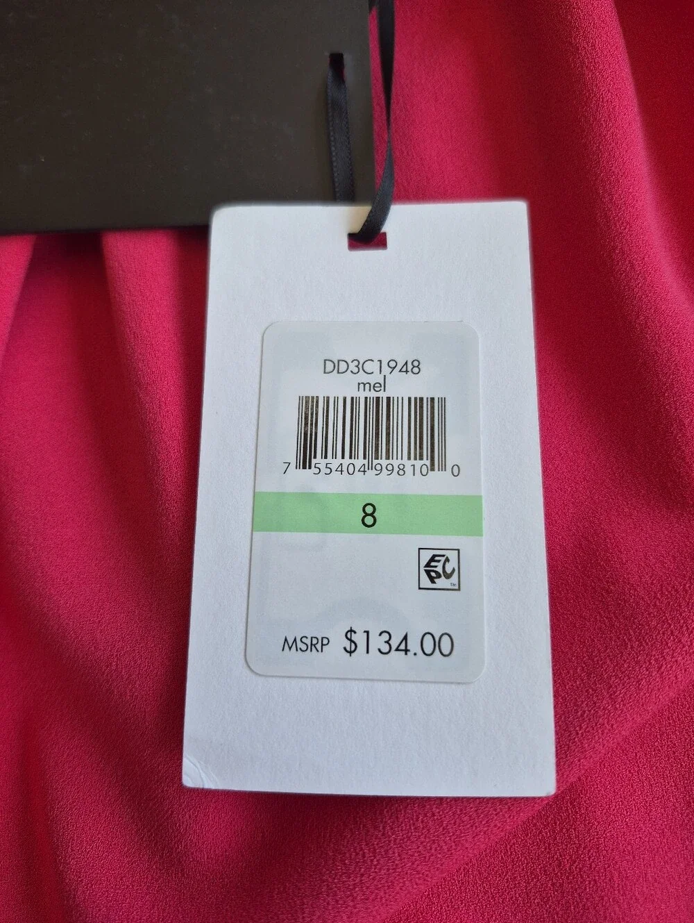 DKNY Sleeveless Halter Faux Wrap Dress in Melon Size 8 NWT